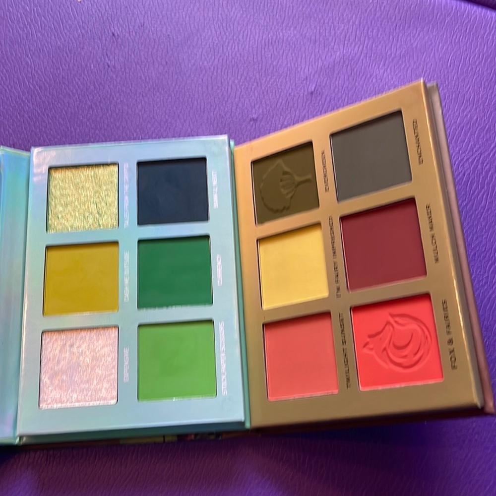 COLOURED RAINE eyeshadow palette bundle x2 WEALTHY & SECRET GARDEN grunge greens
